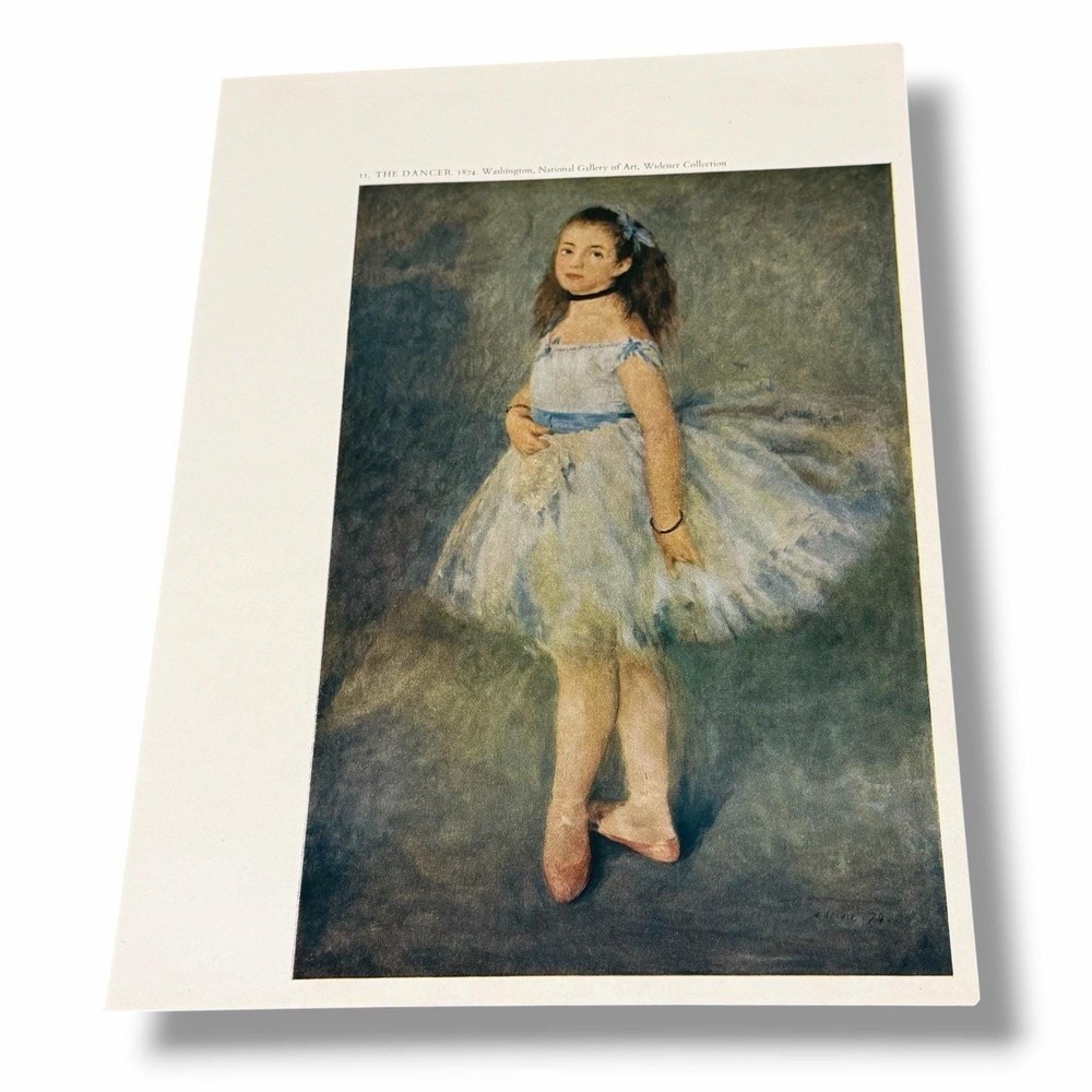Vintage Art Book Plate Illustration The Dancer Auguste Renoir AD